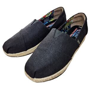 BOBS from Skechers High Jinx espadrille platform wedges black women's size 8.5